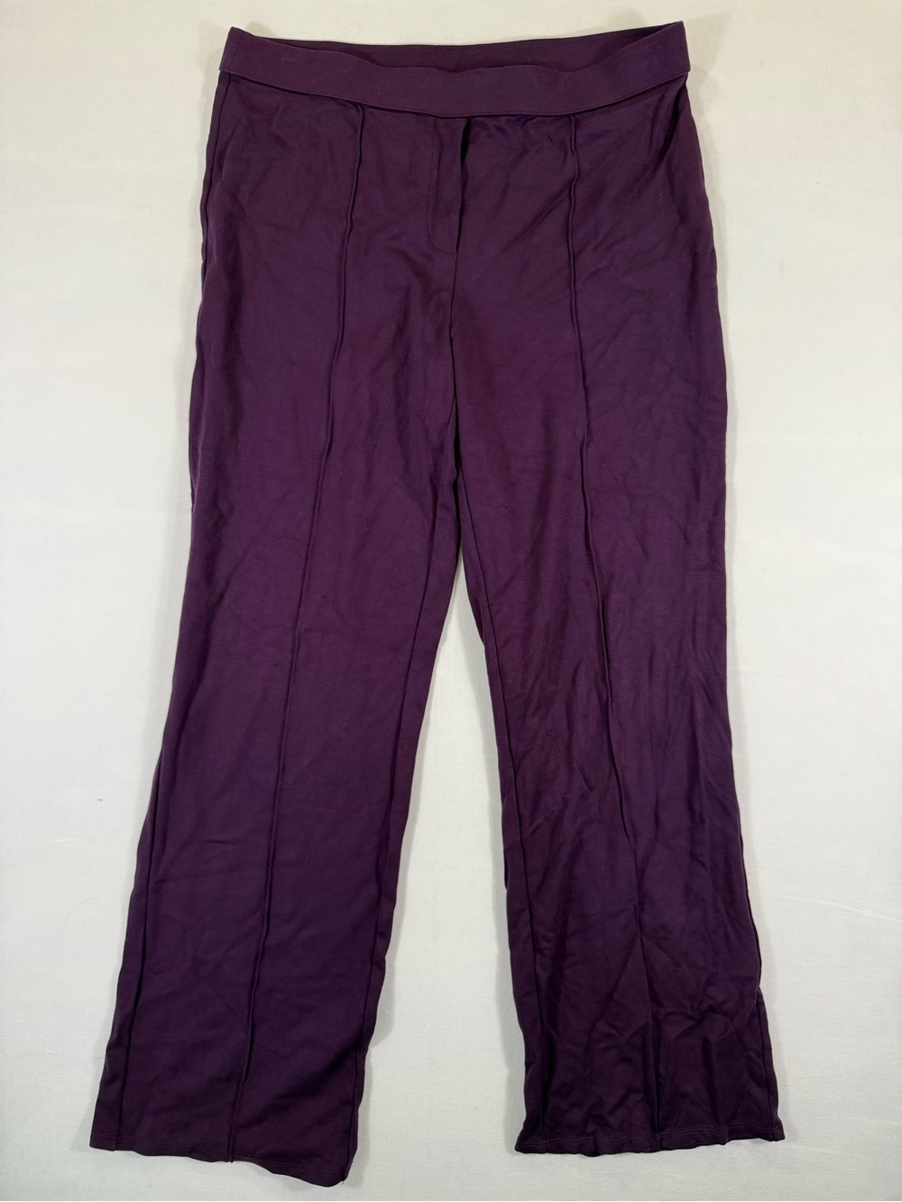 J. Jill Deep Plum Wide-Leg Pull-On Pants